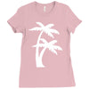palm tree sticker vinyl decal tropical island beach ocean wall car win Ladies Fitted T-Shirt