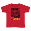 Strong Independent Motivated Aries Toddler T-shirt