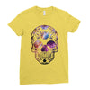 Colorful Skull Ladies Fitted T-Shirt