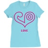 love (2) Ladies Fitted T-Shirt