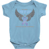 my hero is now my angel stomach cancer awareness Baby Bodysuit
