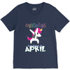 Born Unicorns-Born April V-Neck Tee