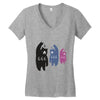 Black Bear Metal Artistshot Women's V-Neck T-Shirt