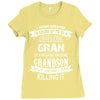 Super Cool Gran Of A Freaking Awesome Grandson Ladies Fitted T-Shirt