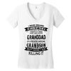 Super Cool Granddad Of A Freaking Awesome Grandson Women's V-Neck T-Shirt
