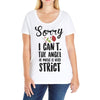 sorry i can't the angel of music is very strict Ladies Curvy T-Shirt