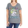 unicorns are born in march cute unicorn Ladies Curvy T-Shirt