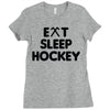 eat sleeo hockey Ladies Fitted T-Shirt