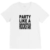 funny t shirt party like a rockstar tee hilarious shirt V-Neck Tee