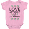 Love Actually Is All Around Ugly Christmas for light Baby Bodysuit