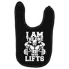 i am the one who lifts Baby Bibs