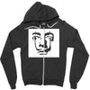 salvador dali face surrealist artist Zipper Hoodie