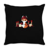 dia de los foxes Throw Pillow