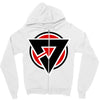 red black zero Zipper Hoodie