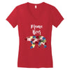 mama bear floral Women's V-Neck T-Shirt