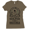 Golfer Brother Ladies Fitted T-Shirt