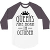 queens are born in october (2) 3/4 Sleeve Shirt