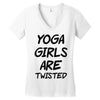 yoga girls are twisted Women's V-Neck T-Shirt