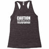 caution this vehicle Racerback Tank