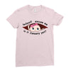 January Peeking Out Baby Girl Ladies Fitted T-Shirt