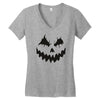 pumpkin face Women's V-Neck T-Shirt