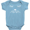 whiskers cat dog cute puppy animal baseball jersey Baby Onesie