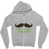 mustache pinch Zipper Hoodie
