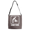 game over daddy funny Adjustable Strap Totes
