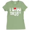 i love the 90's  musik dj fun Ladies Fitted T-Shirt