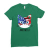 4th of July Ladies Fitted T-Shirt