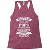 Super Cool Pops Of A Freaking Awesome Granddaughter Racerback Tank