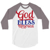 god bless america 3/4 Sleeve Shirt