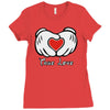 mickey et l'amour en Ladies Fitted T-Shirt