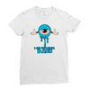 monster eye blue Ladies Fitted T-Shirt