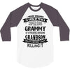 Super Cool Grammy Of A Freaking Awesome Grandson 3/4 Sleeve Shirt