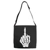 Flipping Someone Off Adjustable Strap Totes