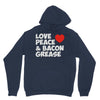 love peace and bacon grease Hoodie