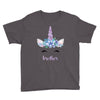 birthday unicorn family series brother Youth Tee