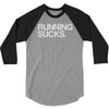running sucks   humor exercise running gym marathon runner workout tee 3/4 Sleeve Shirt