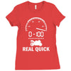 0 100 real quick Ladies Fitted T-Shirt