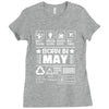 Born In May Ladies Fitted T-Shirt