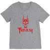 screaming skull V-Neck Tee
