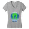 the green frog Women's V-Neck T-Shirt