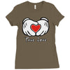 mickey et l'amour en Ladies Fitted T-Shirt