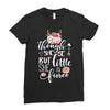 Tough She Be But Little She Is Fierce Ladies Fitted T-Shirt