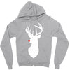 deer skull christmas Zipper Hoodie