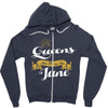 queens are born in june Zipper Hoodie
