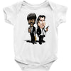 pulp fiction caricature ideal birthday gift present Baby Bodysuit
