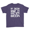 my indian name is runs with beer Youth Tee