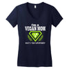 vegan mom's are superheroes! Women's V-Neck T-Shirt